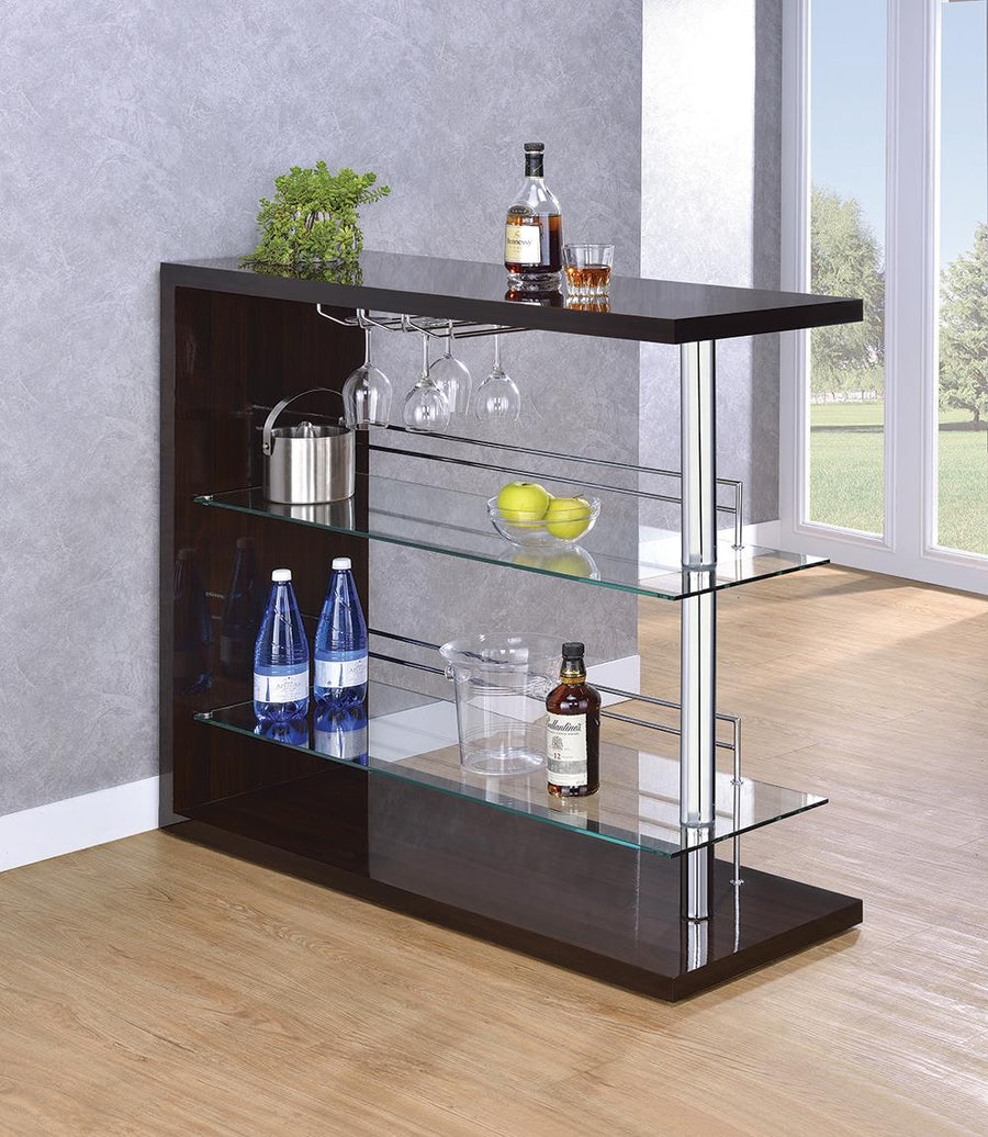 Two-Shelf Contemporary Cappuccino Bar Unit