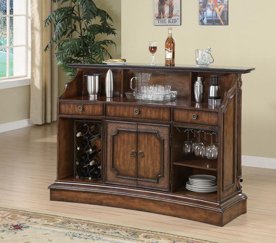 Traditional Ornate Brown Bar Unit