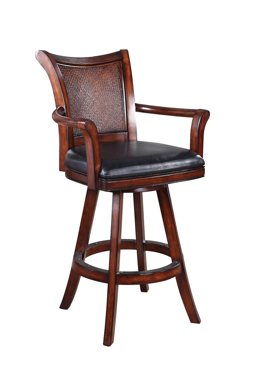 Traditional Ornate Brown Bar Stool