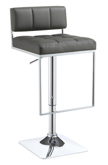 Contemporary Grey Adjustable Bar Stool