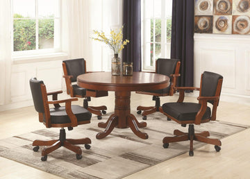 Mitchell Three-In-One Game Table and Four Arm Chairs