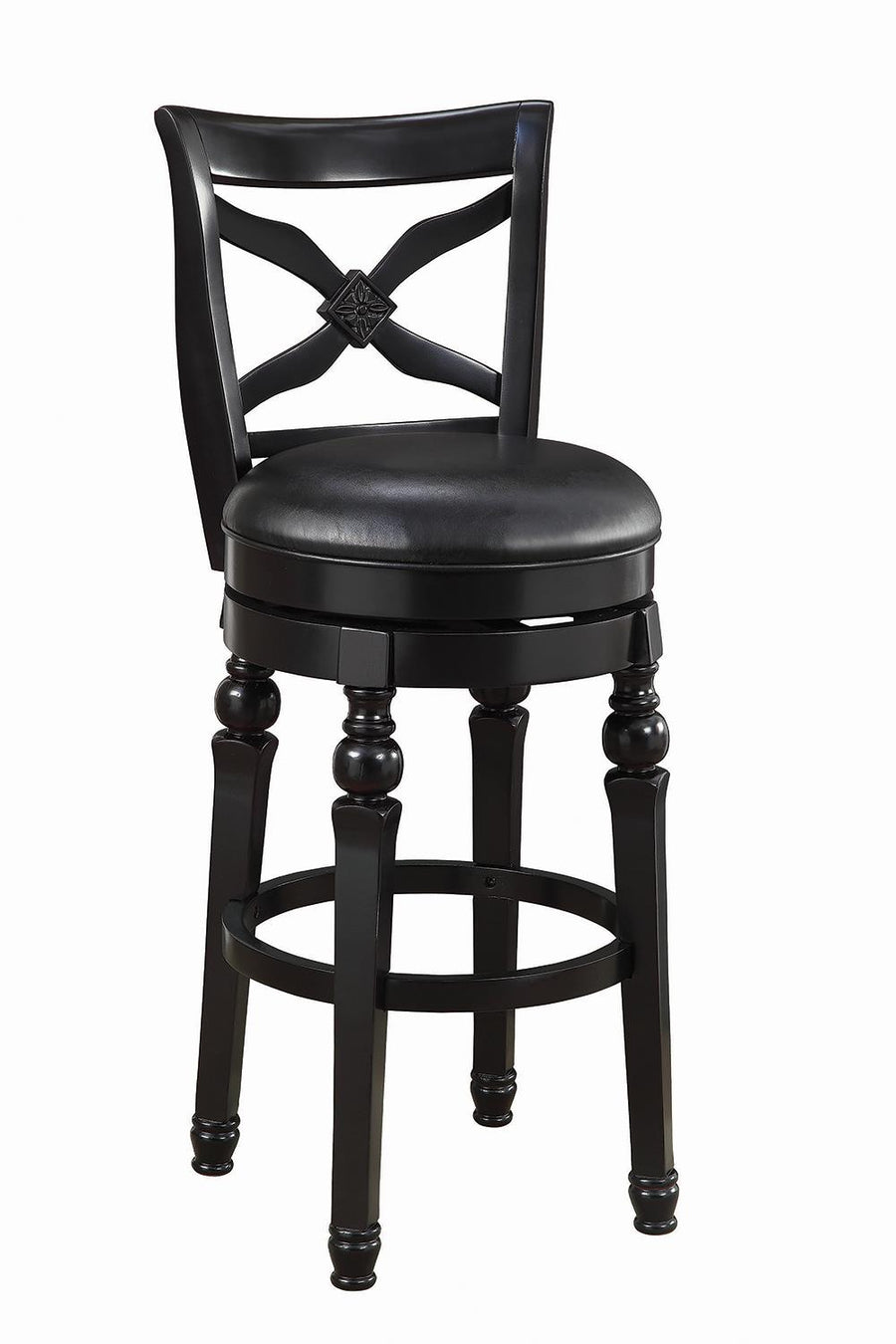 Traditional Black Swivel Bar Stool