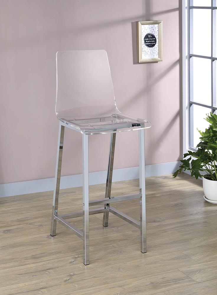 Contemporary Clear Acrylic Bar Stool