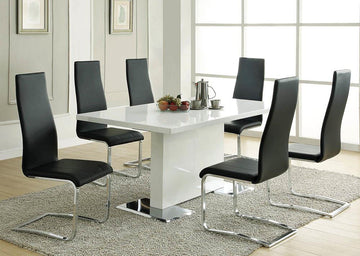 Contemporary Black and Chrome Dining Chair