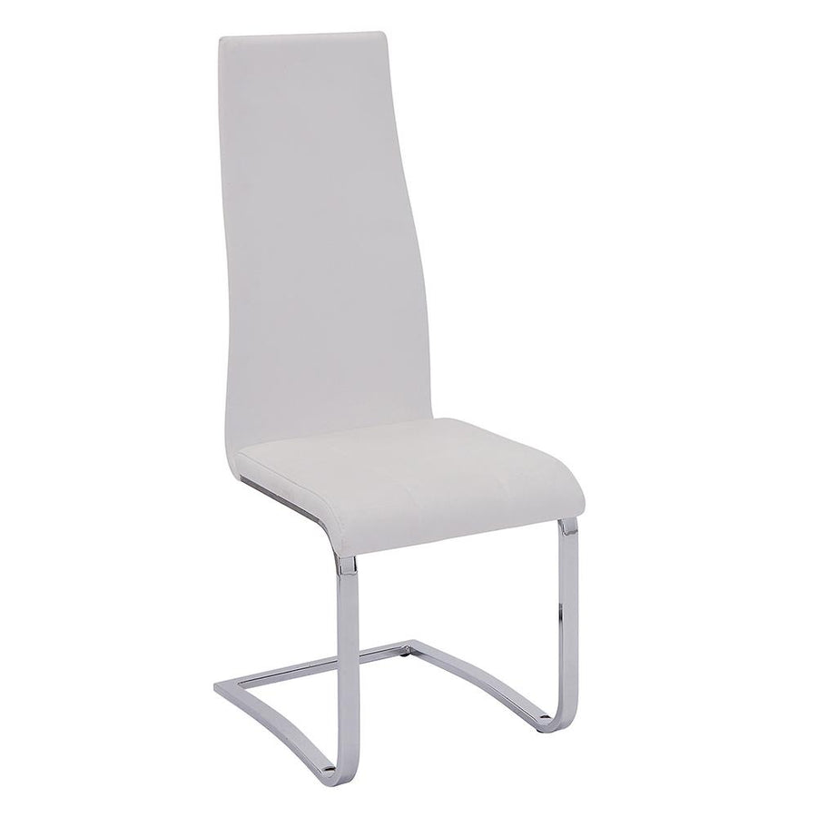 Contemporary White and Chrome Dining Chair