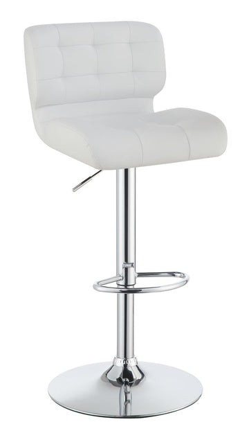 Contemporary White Upholstered Bar Stool