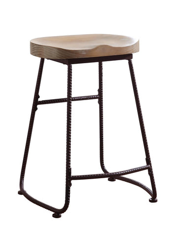 Industrial Driftwood Counter-Height  Stool