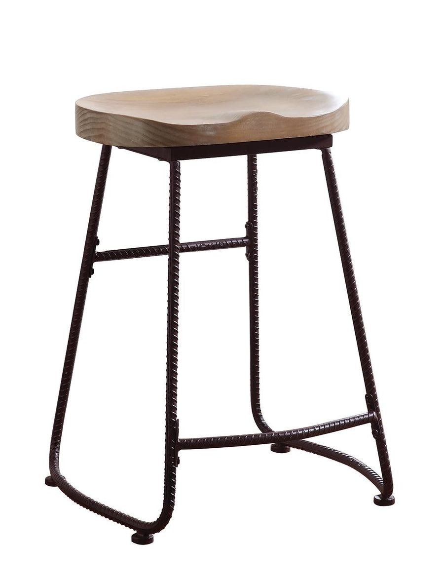 Industrial Driftwood Counter-Height  Stool