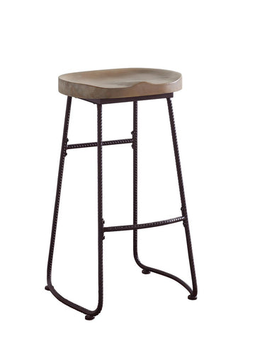 Industrial Driftwood Bar Stool