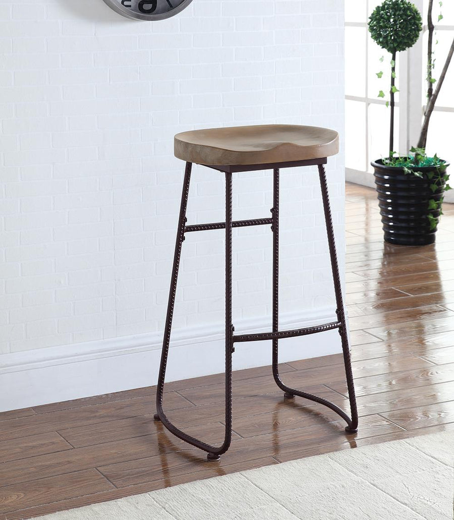 Industrial Driftwood Bar Stool