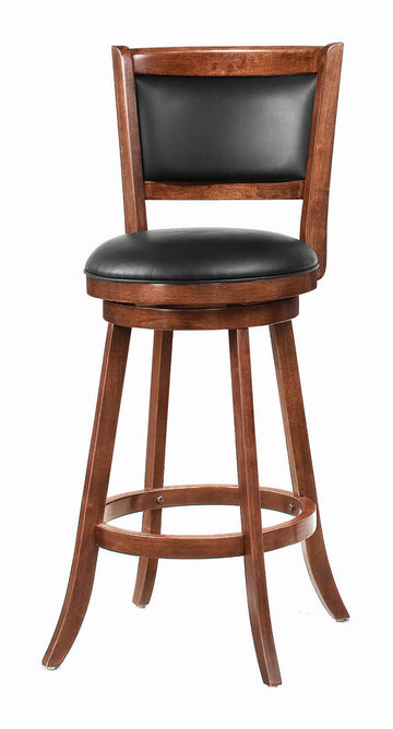 Transitional Chestnut Swivel Bar Stool