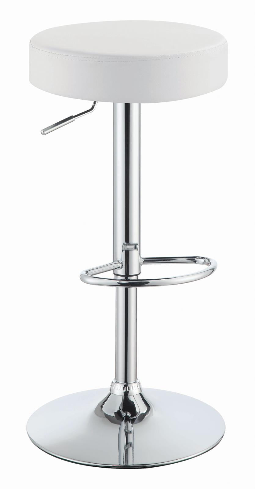 Modern White Adjustable Bar Stool