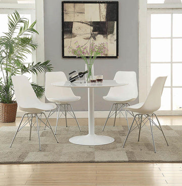 Lowry Contemporary White Dining Chair