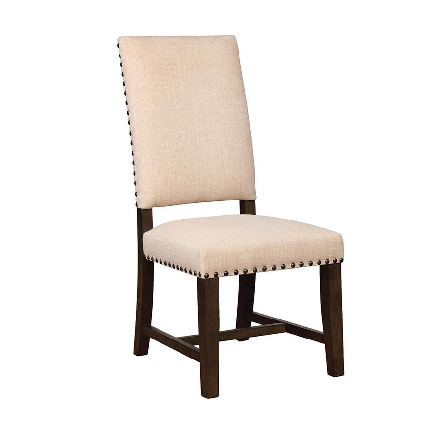 Contemporary Beige Upholstered Parson Chair