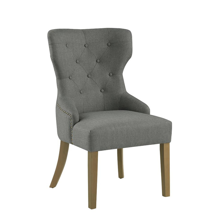 Modern Grey and Natural Tufted Dining Chair