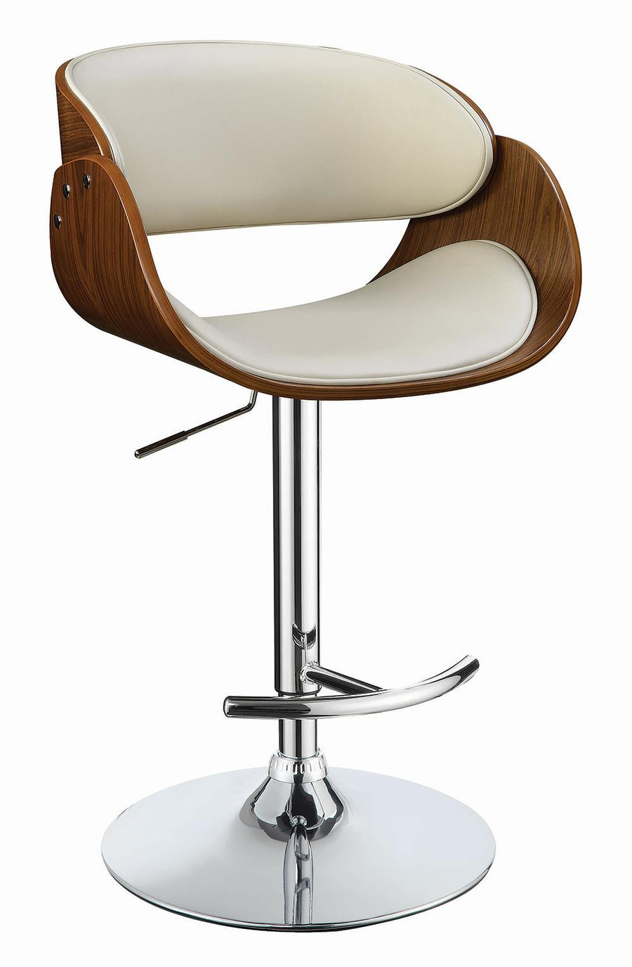 Modern Ecru Adjustable Bar Stool