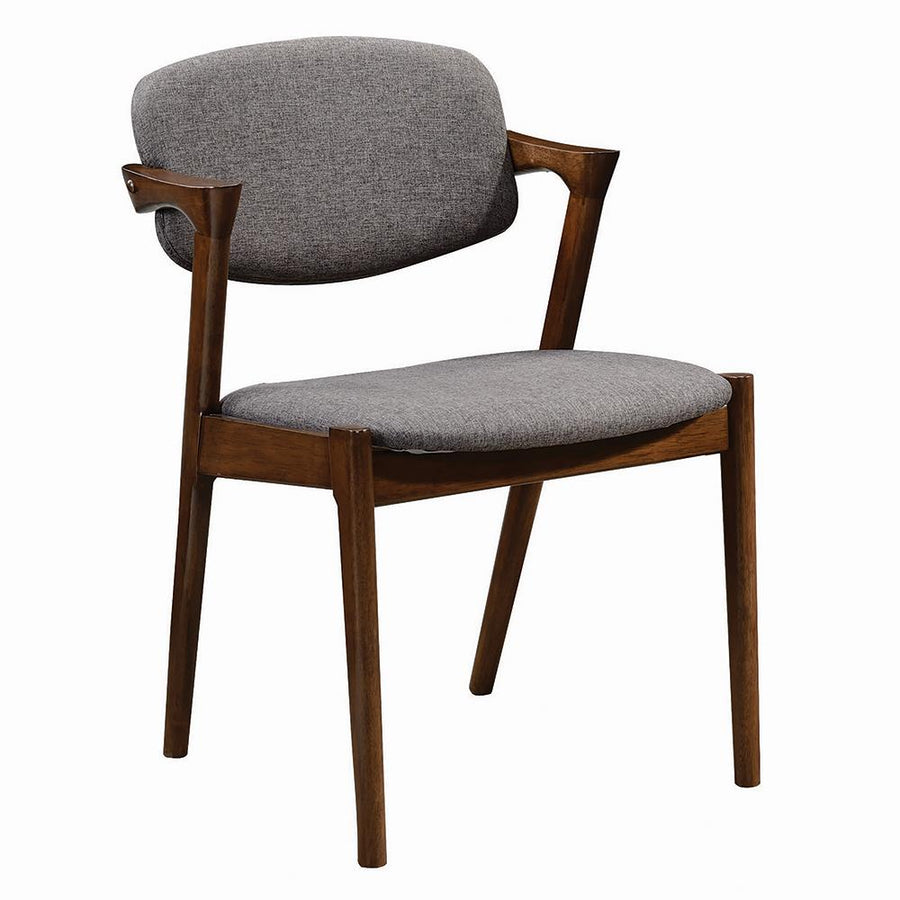 Malone Mid-Century Modern Dark Walnut Dining Chair