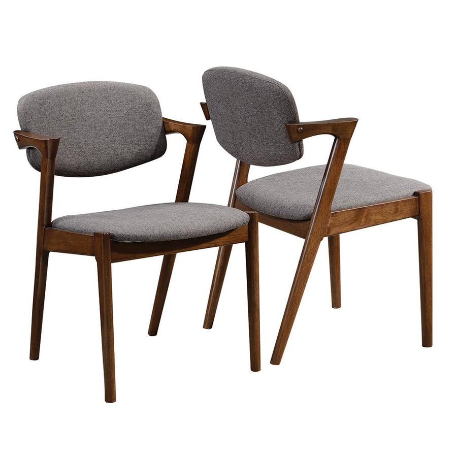 Malone Mid-Century Modern Dark Walnut Dining Chair