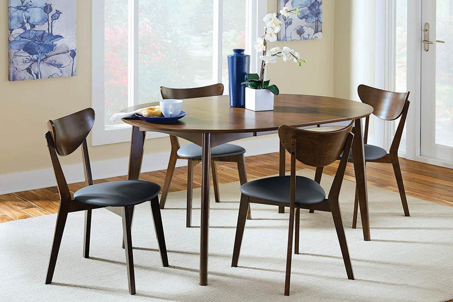 Malone Mid-Century Modern Dark Walnut Dining Chair