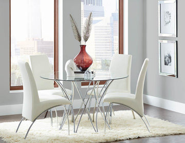 Cabianca Contemporary Chrome Dining Table