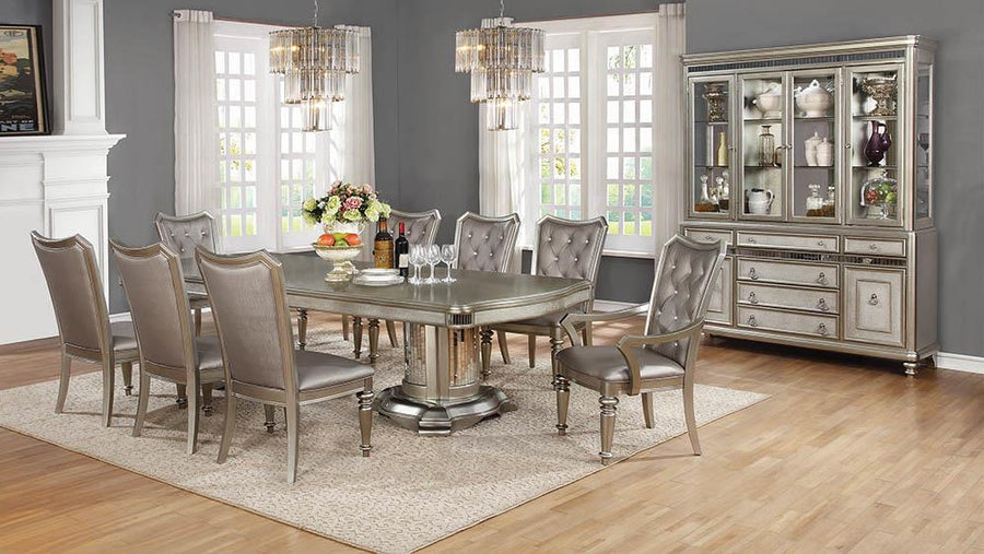 Danette Metallic Platinum Dining Table