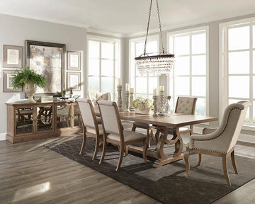 Glen Cove Traditional Barley Brown Dining Table