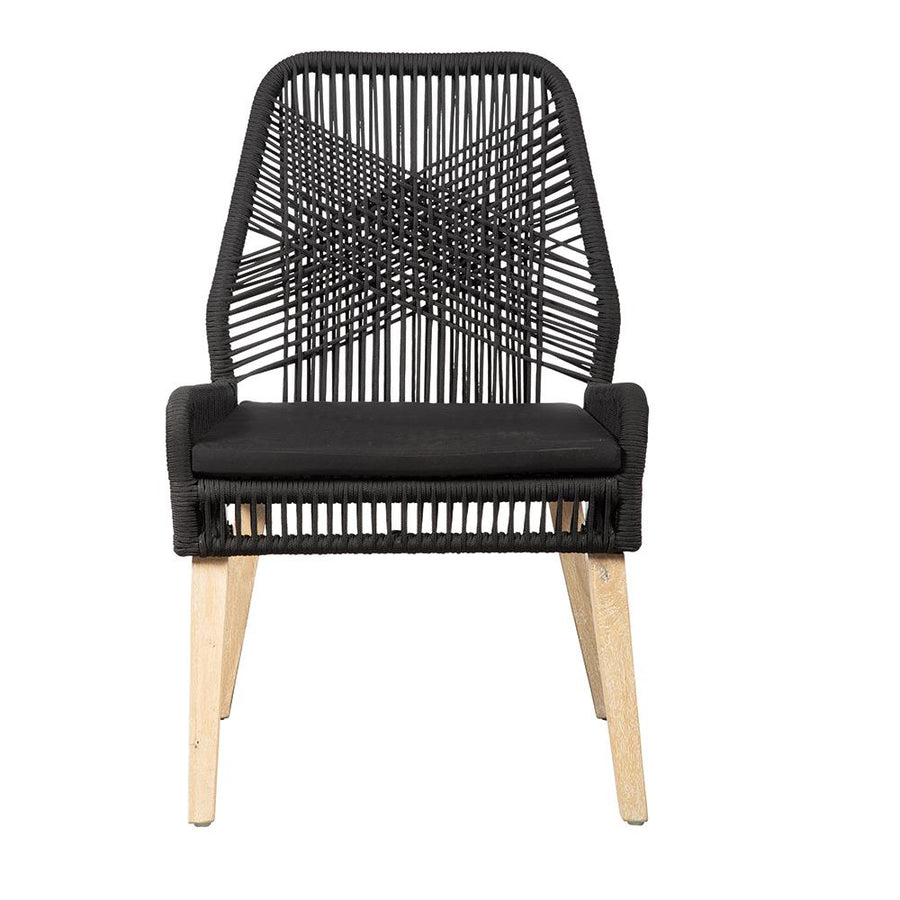 Black and Natural Mango Side Chair