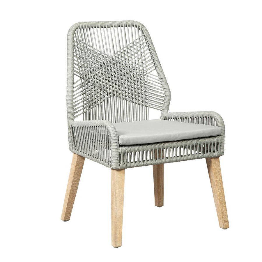 Grey and Natural Mango Side Chair