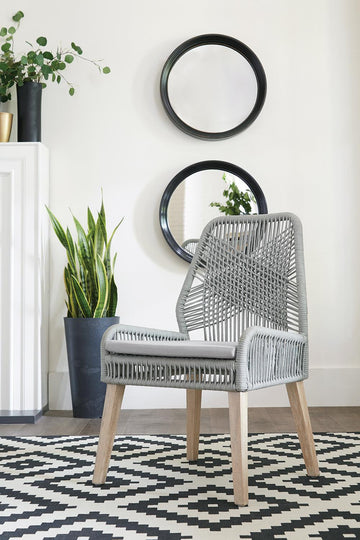 Grey and Natural Mango Side Chair
