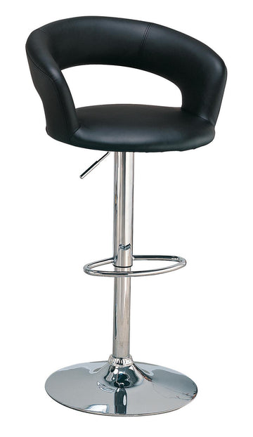 Contemporary Chrome and Black Bar Stool