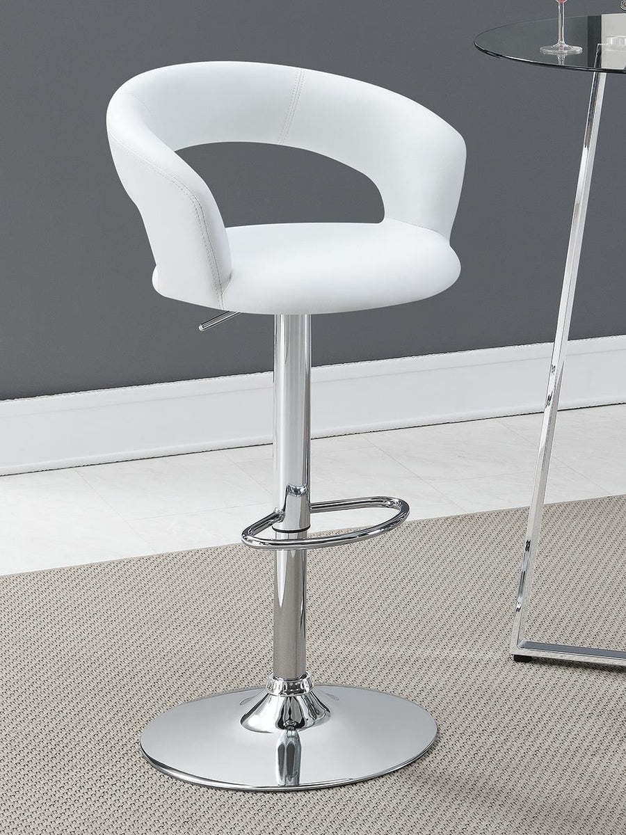 Contemporary Chrome and Black Bar Stool