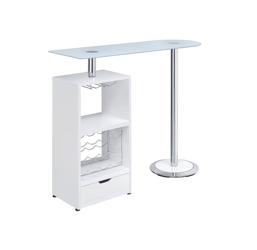 Contemporary White Bar Table