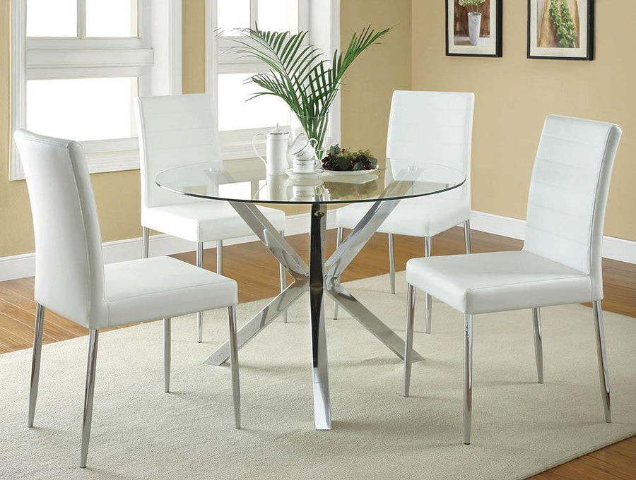 Vance Contemporary Chrome Dinette Table