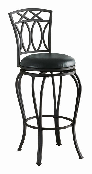 Casual Black Metal Bar Stool