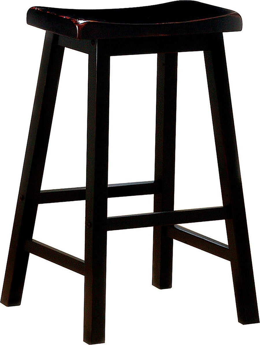 Transitional Black Bar-Height Stool