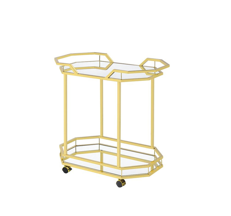 Traditional Brass Serving Cart