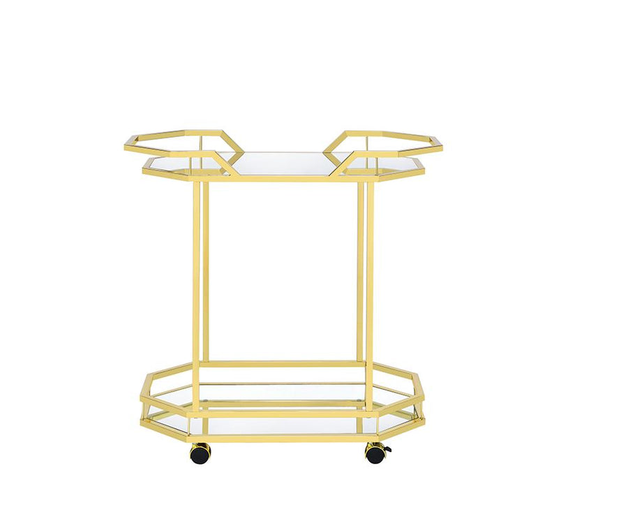 Traditional Brass Serving Cart