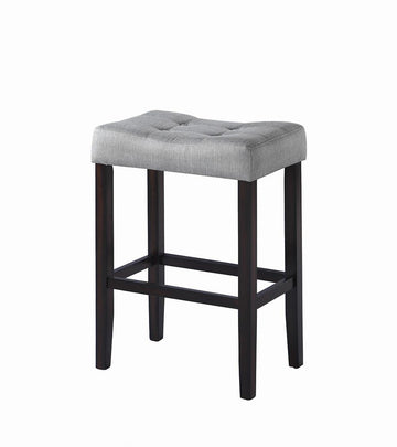 Casual Grey Upholstered Bar Stool