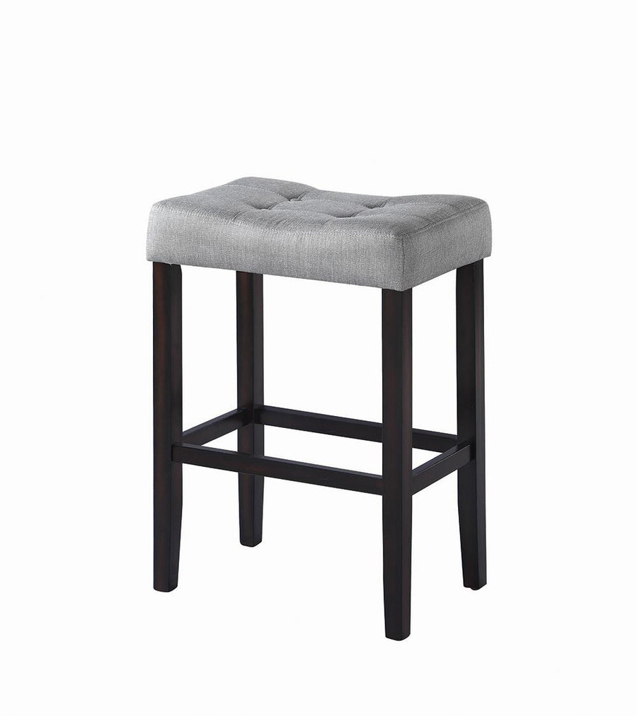 Casual Grey Upholstered Bar Stool