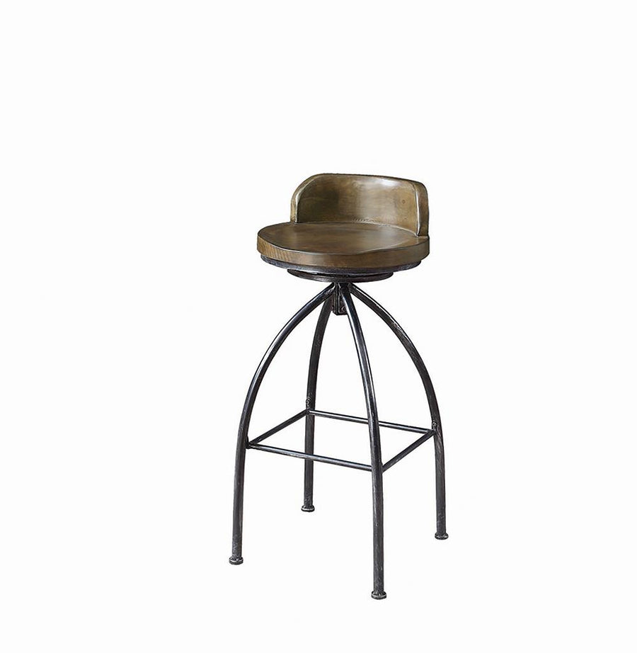 Rustic Swivel Metal Bar Stool