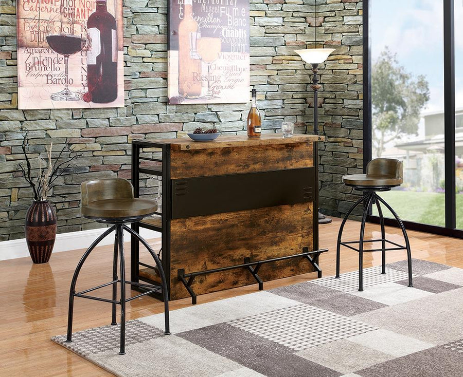 Rustic Swivel Metal Bar Stool