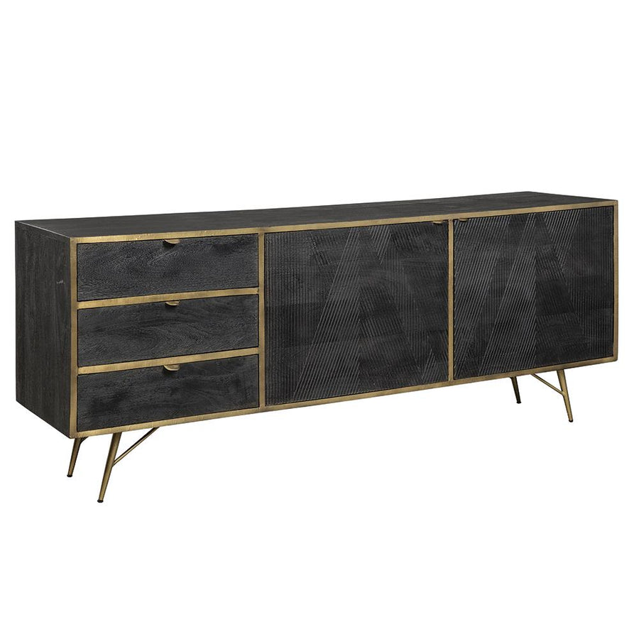 Modern Black and Brass Server