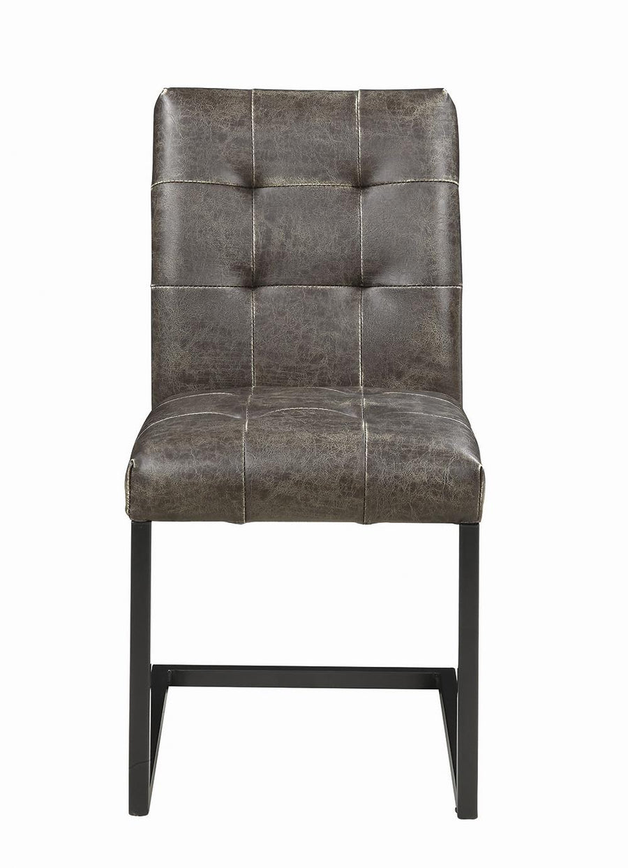 Industrial Dark Brown Dining Side Chair