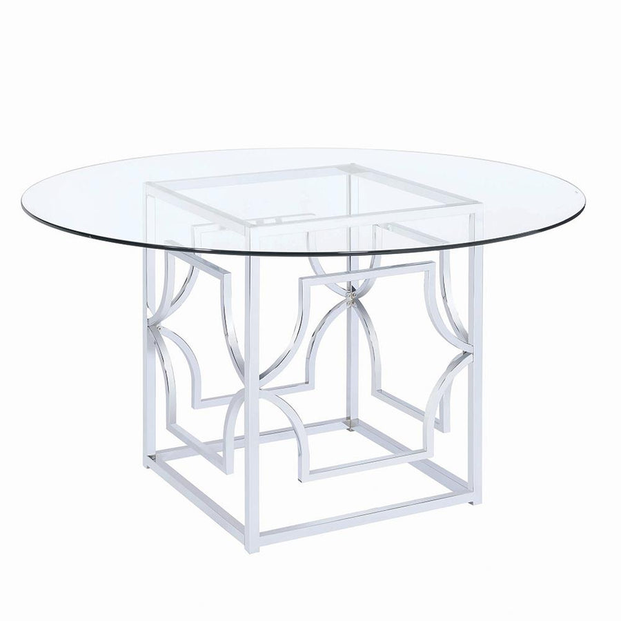 Modern Chrome Dining Table Base