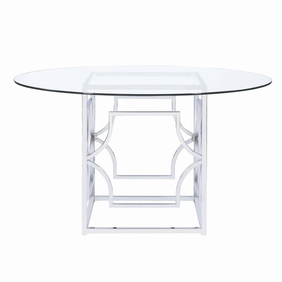 Modern Chrome Dining Table Base