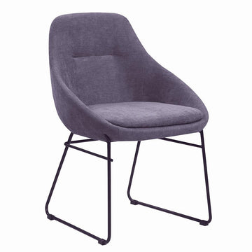 Grey and Matte Black Dining Chair