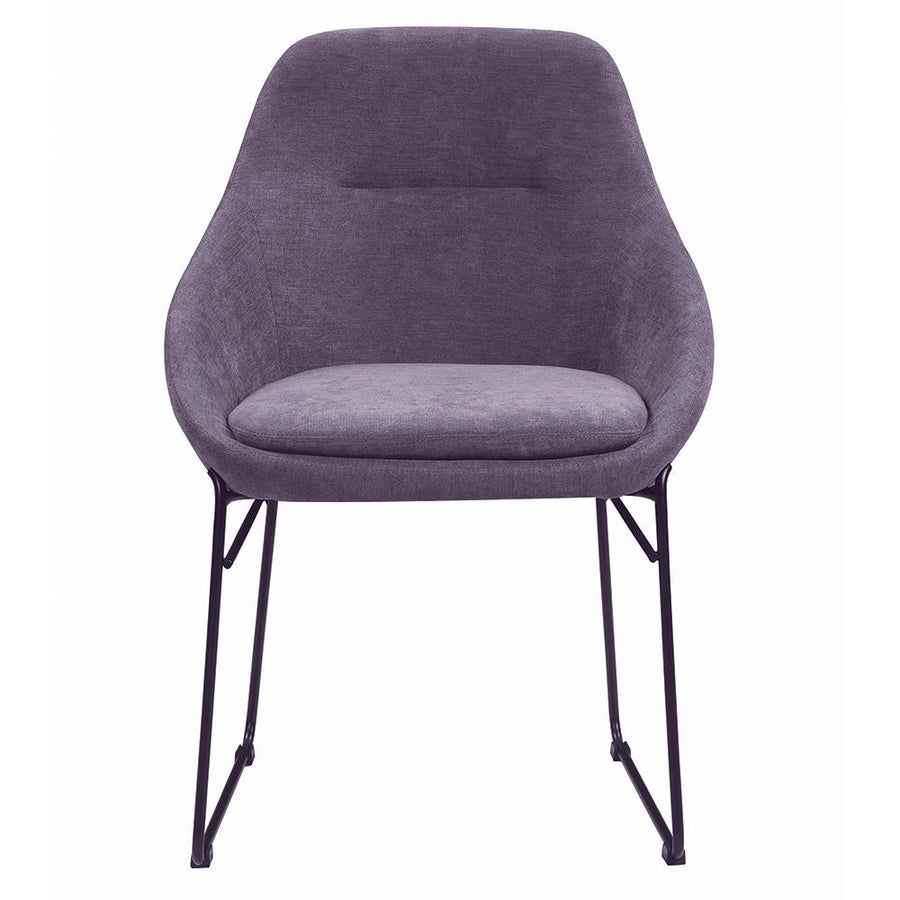 Grey and Matte Black Dining Chair