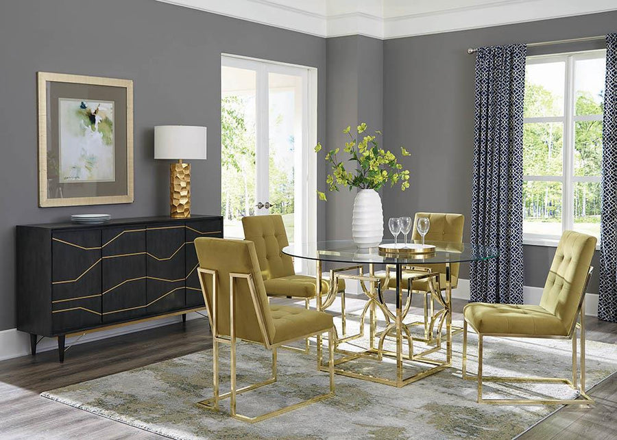 Modern Gold Dining Table Base