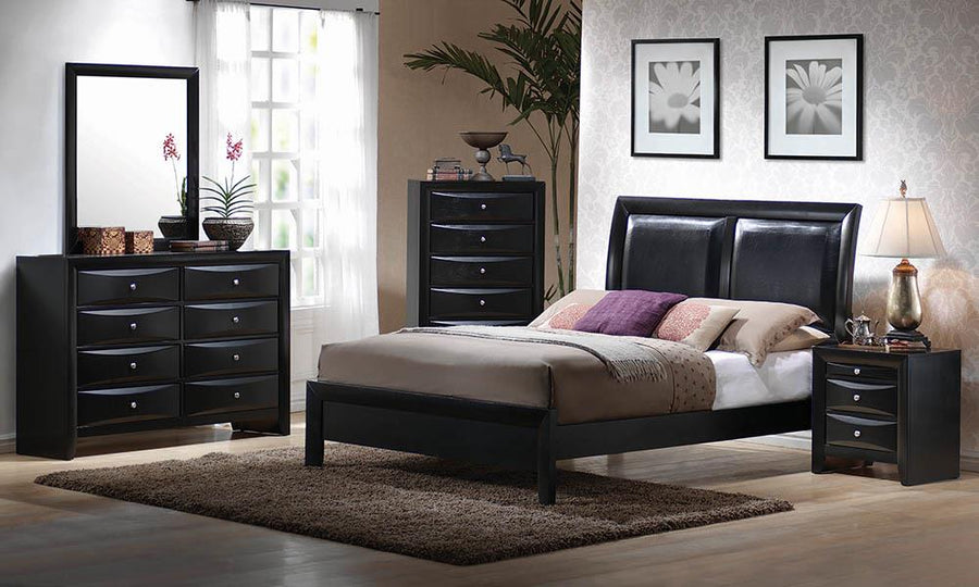 Briana Black Transitional King Bed