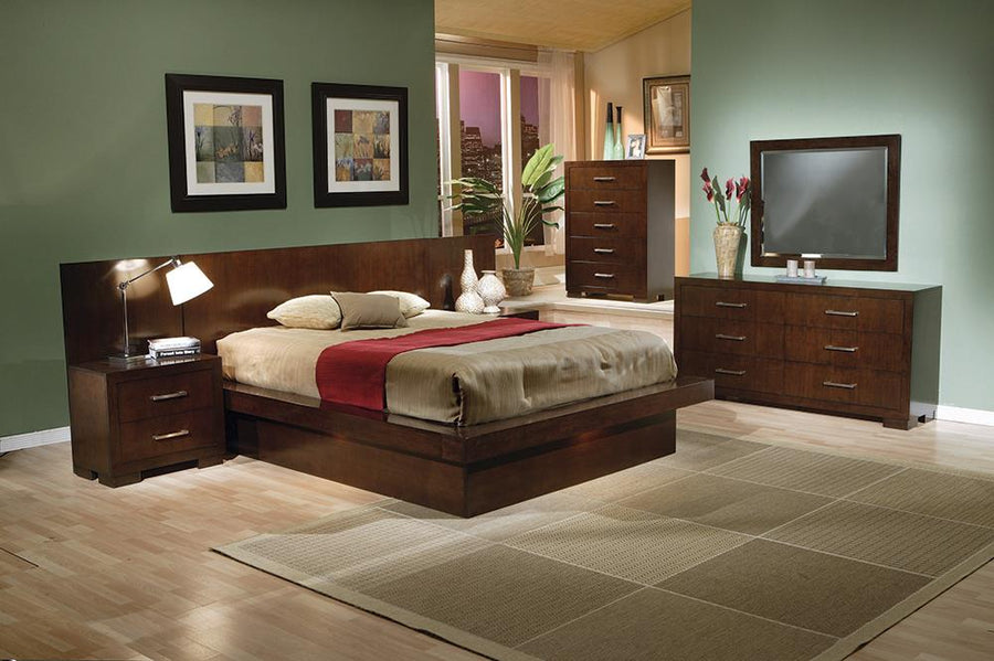 Jessica Dark Cappuccino King Four-Piece Bedroom Set